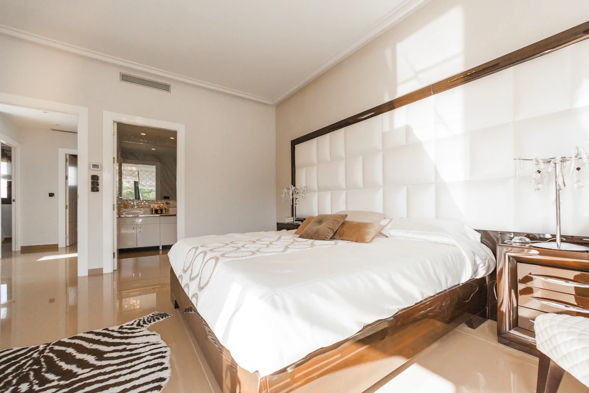 Placeholder photograph of a bedroom