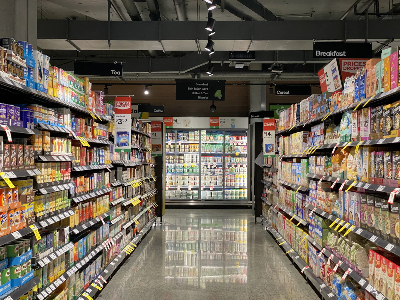 Placeholder photograph of a store aisle