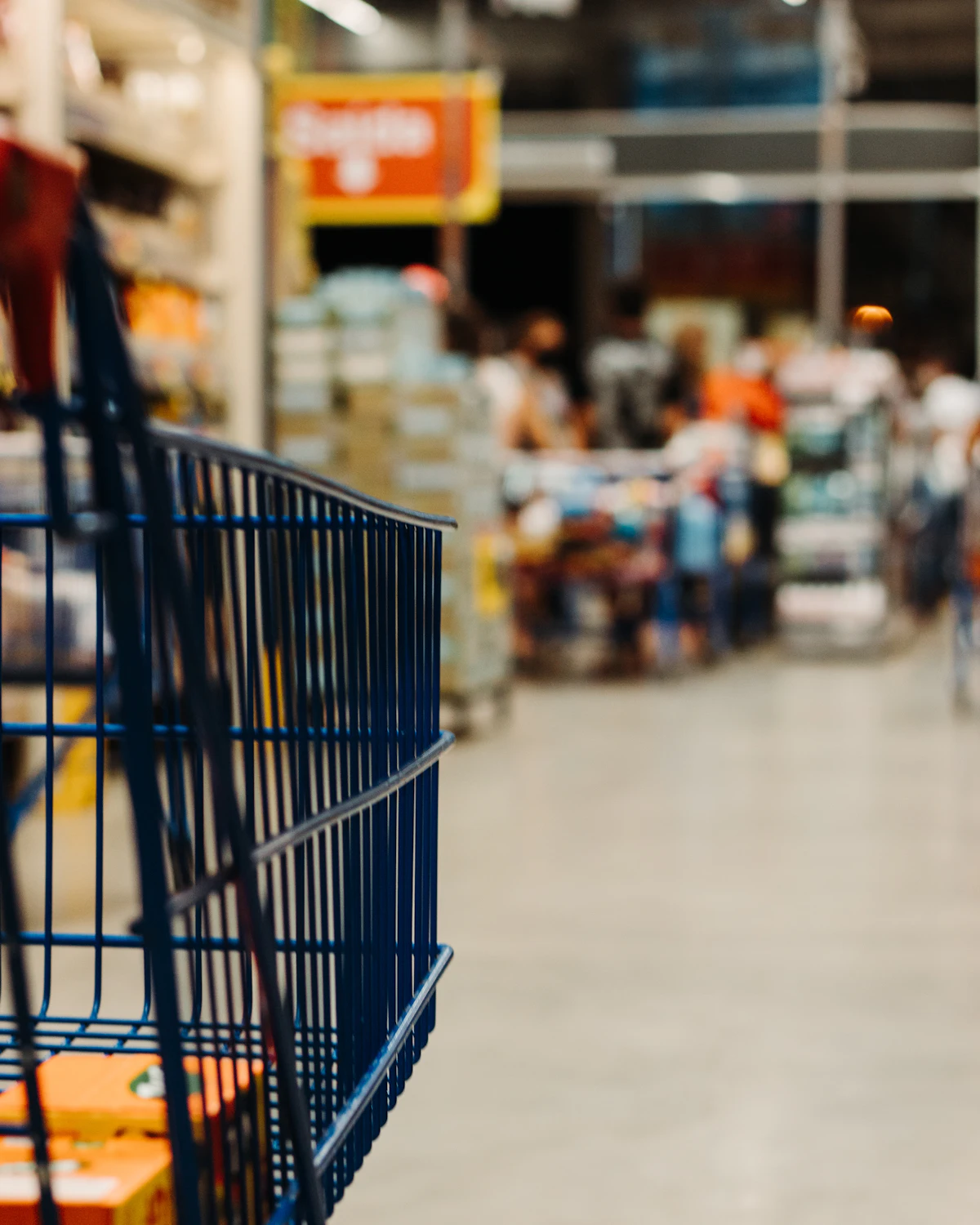 Placeholder photograph of a shopping cart