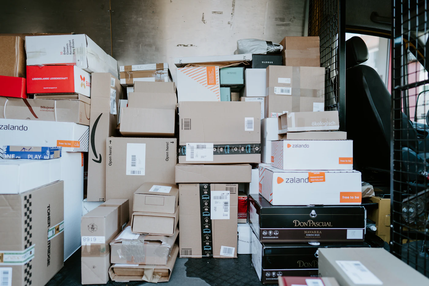 Placeholder photograph of a packing area